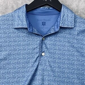 Hickey Freeman Men's Blue Golf Polo M Stretch